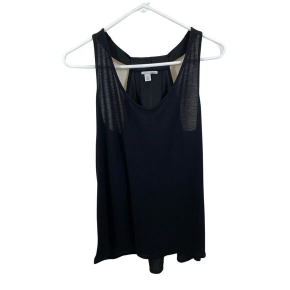 Halogen Brand Medium Black Sleeveless Mixed Media Blouse - Picture 6 of 10